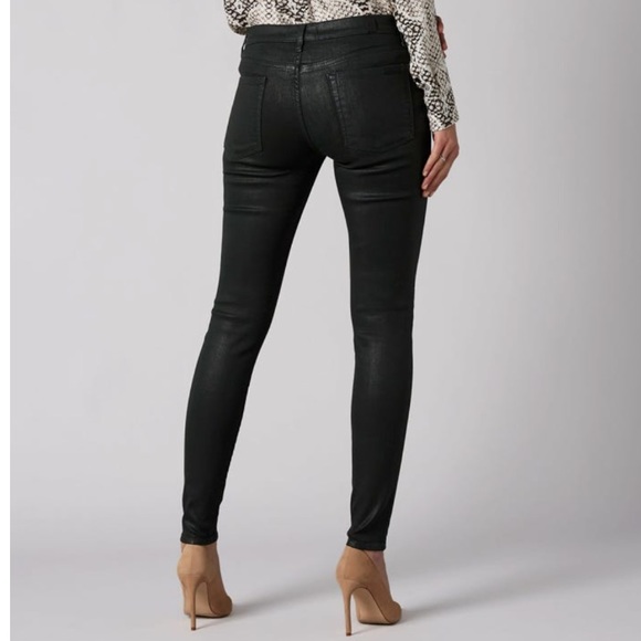 7 for all mankind skinny coated illusion jeans NWT - Picture 3 of 7